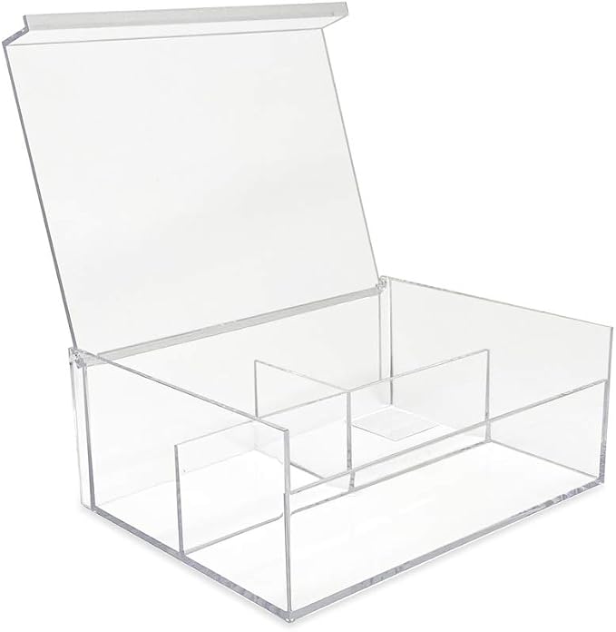 Isaac Jacobs 3-Compartment Clear Acrylic Organizer - Image 2