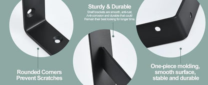 16 Pack L11 x H 8" Black Heavy Duty Shelf Brackets - Image 8