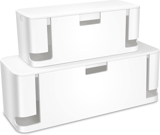 ZhiYo Cable Management Box White, Cord Hider Box to Conceal Power Strips on by ZhiYo