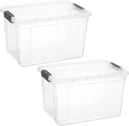 Superio Storage Bins with Lids, Stackable Totes, BPA Free, Odor Free, Organizer by Superio