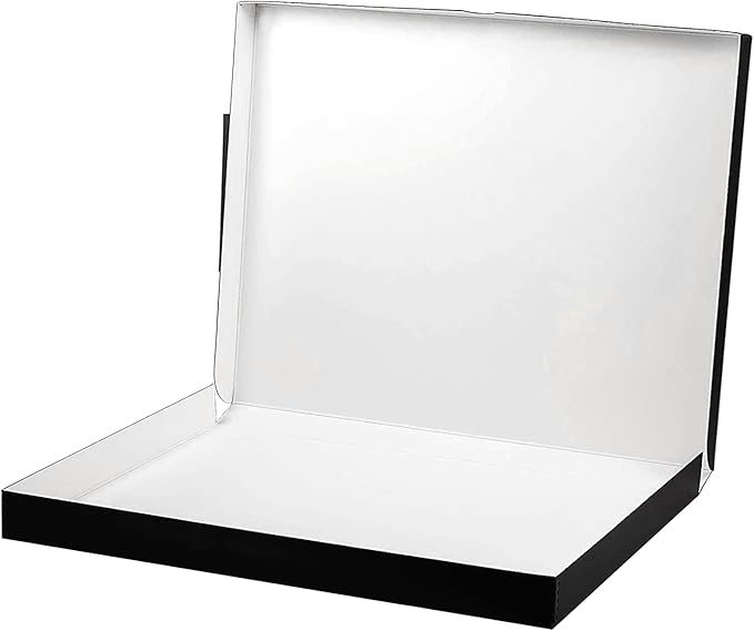 Lineco 16x20 Black Clamshell Archival Folio Storage Box, 1.75" Deep | Acid-Free - Image 2
