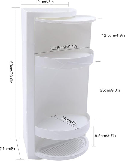 3 Tier Corner Shelf Stand, Cosmetic Skincare Organizer - Image 2