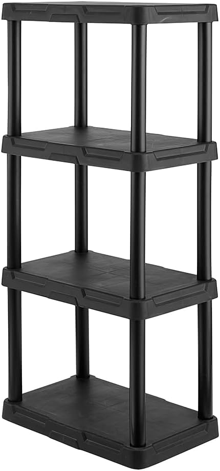 CENTREX 4-Tier Light Duty Plastic Storage Shelves, 50lbs/shelf | Plastic by Unknown