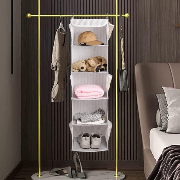BrilliantJo 5 Shelves Hanging Closet Organizer, 2 Pack Hanging Storage - Image 2