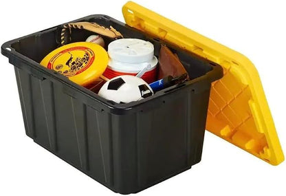 HDX Tough Polypropylene Plastic 27 Gal. Storage Tote in Black - Image 4