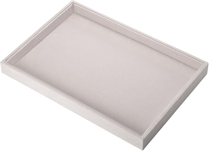 Mornajina 9" x 5.7" Velvet Jewelry Tray Jewelry Display Tray, Stackable Empty by Mornajina