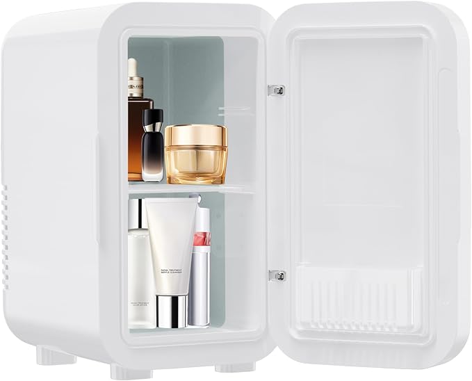 Enventor Mini Refrigerator, 6L/ 8 Can Compact Skincare Fridge AC+DC Power - Image 7