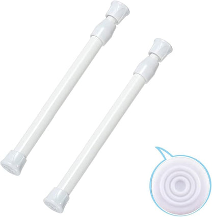 2 Pack Small Tension Rods 10 in to 15.7 Curtain Rods Window Rods in Extendable by HILLHOME