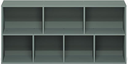 Furinno LUDER Book Shelf, 7-Cube Bookshelf, 9.4" x 19.5" x 41.7", - Image 7
