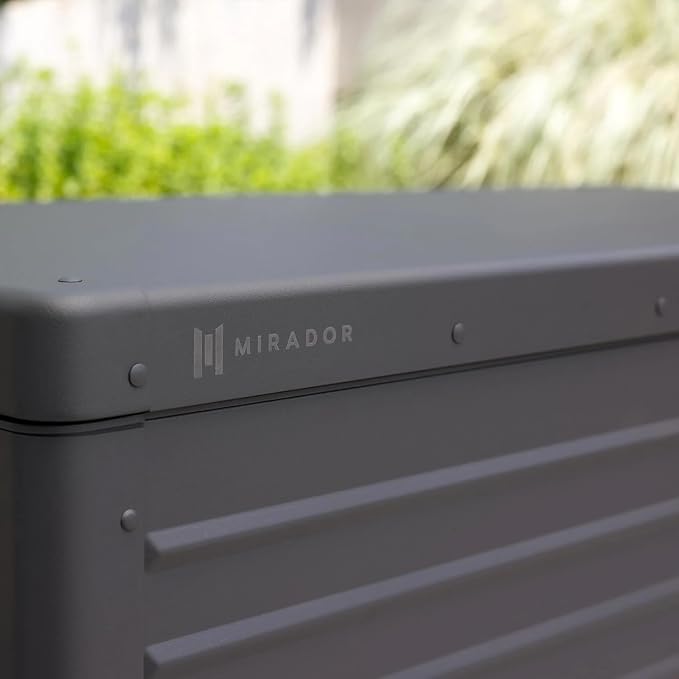 MIRADOR 175 Gallon Outdoor Storage Box Waterproof, Metal Deck Box - Image 4