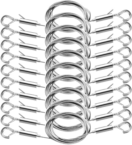 10PCS Adjustable Picture Hanging Wire Kit, 4.9FT Heavy Duty Stainless Steel by Unknown