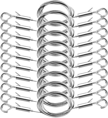 10PCS Adjustable Picture Hanging Wire Kit, 4.9FT Heavy Duty Stainless Steel by Unknown