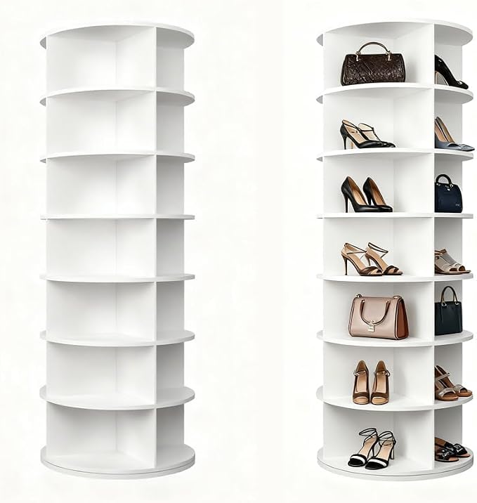 Shoe Organizer 7-Tier Spinning Shoe Rack - Image 9