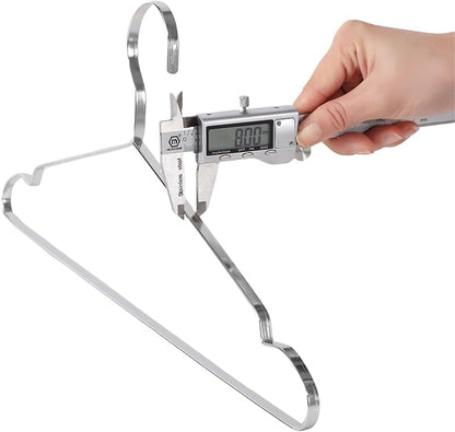 16.5" Heavy Duty Extra Wide Stainless Steel Coats Hangers, Strong Durable Metal - Image 9