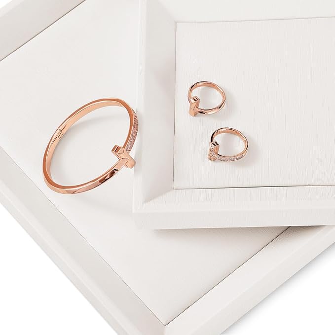Jewelry Trays, Leather Tray, Luxury White Jewelry Organizer Tray - Image 8