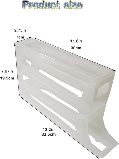24 Eggs Egg Holder for Fridge, 4 Tiers Egg Container, Auto Rolling Egg - Image 2