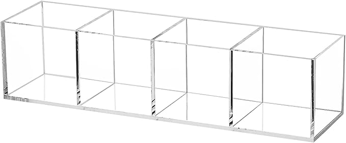 dedoot Acrylic Drawer Organizer 4-Section Clear Plastic Makeup Organizer - Image 8