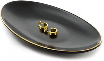 HANKOR Ceramic Key Bowl for Entryway Table, 7 x 4 Key Dish Tray Catch All Bowl by HANKOR