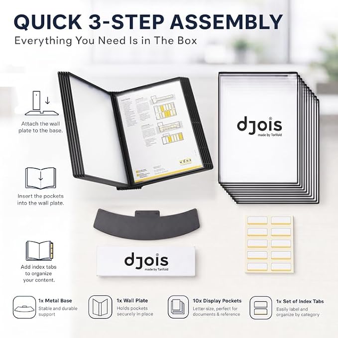 Tarifold Desktop Reference & Display System, 10 Double-Sided Pockets, 20 Sheet - Image 6