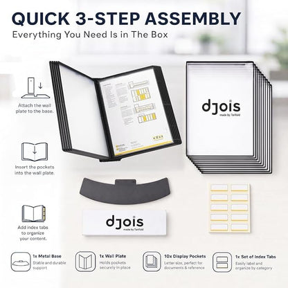 Tarifold Desktop Reference & Display System, 10 Double-Sided Pockets, 20 Sheet - Image 6