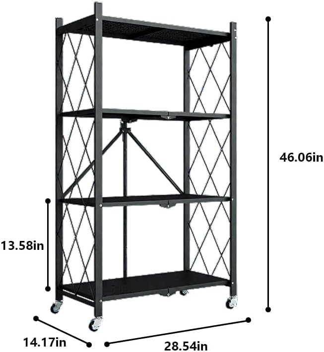 Four-Layer Foldable Storage Metal Shelf - Image 3