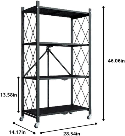 Four-Layer Foldable Storage Metal Shelf - Image 3