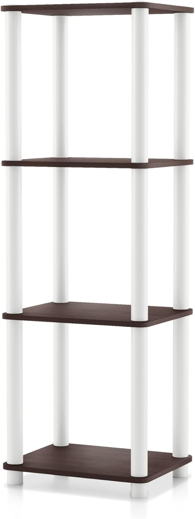 Homes: Inside + Out Apexa Modern 4-Tier Narrow Shelving Units, Collectibles by HOMESInsideOut