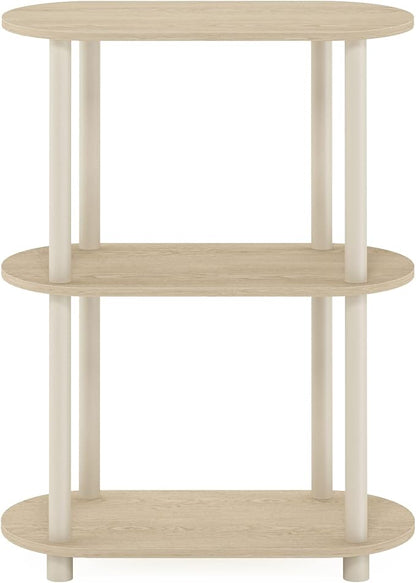 Furinno Turn-N-Tube No Tools 3-Tier Modern Oval Side Display Rack, Bauhaus - Image 7