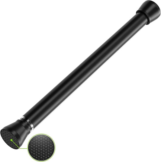 Black Tension Rods 16 to 26 Inch Curtain Rods No Drilling Small Tension Rod by HAOYUNTE