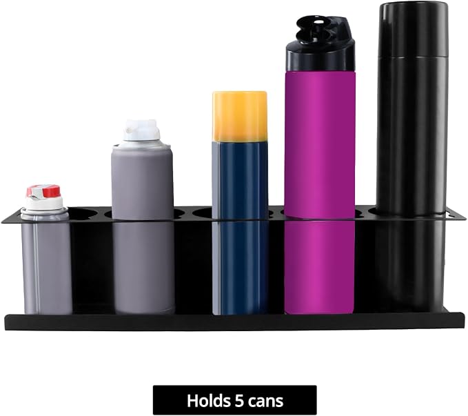 QWORK Spray Can Holder Organizer, Wall Mount Aerosol Rack - Image 4