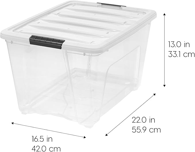 IRIS USA 12-Pack 54 Quart Stackable Storage Bins - Image 2