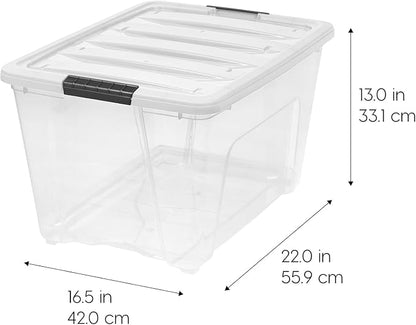 IRIS USA 12-Pack 54 Quart Stackable Storage Bins - Image 2