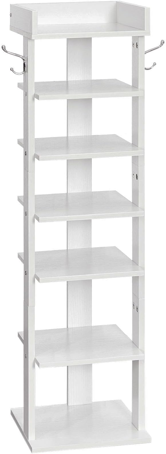 HOOBRO Vertical Shoe Rack for Front Door Entryway, 7 Tier Wooden Shoe Storage by HOOBRO
