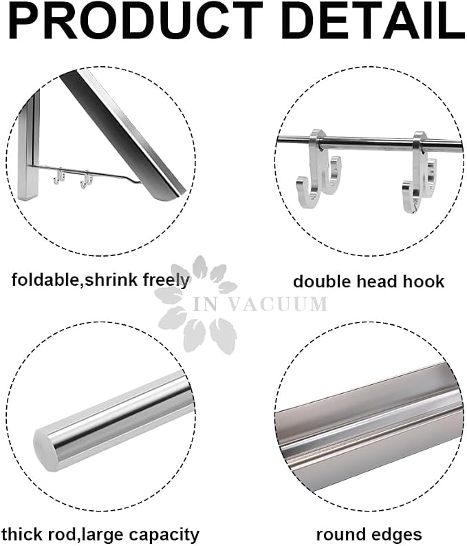 IN VACUUM Drying Racks for Laundry Foldable, Retractable Clothes Folding Indoor - Image 5