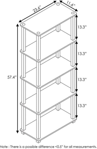 Furinno Turn-N-Tube 5-Tier Multipurpose Shelf / Display Rack / Storage Shelf / - Image 2