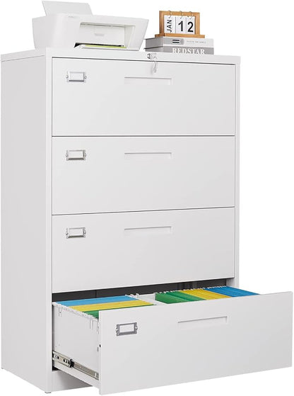 4 Drawer File Cabinet, Lateral Filing Cabinets by PEUKC