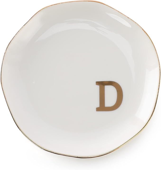 Initials Ring Dish Jewery Tray by VINCOMIC