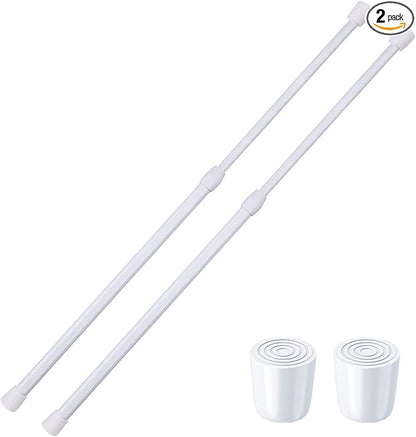 2 Pack Small Tension Rods 26 in to 39 Curtain Rods Window Rods in Extendable by HILLHOME