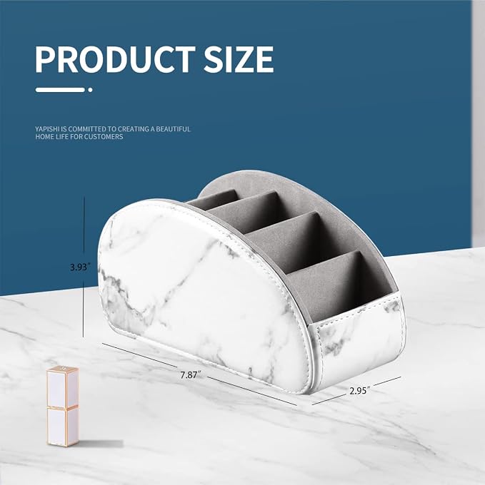 All-in-One Leather White TV Remote Holder - Image 4