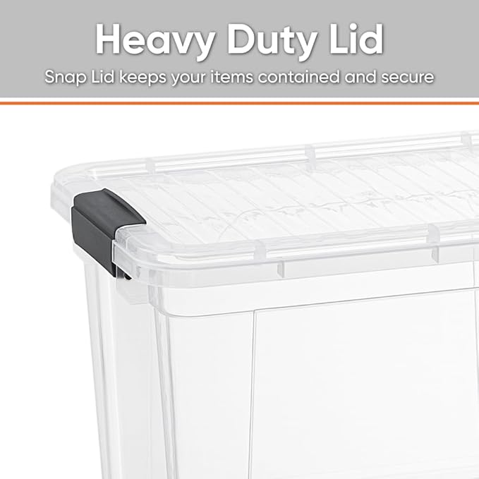 Superio Clear Storage Box with Lid, 2.5 Quart Plastic Container Bins - Image 3