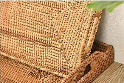 Hand-Woven Rattan Serving Tray - Image 2