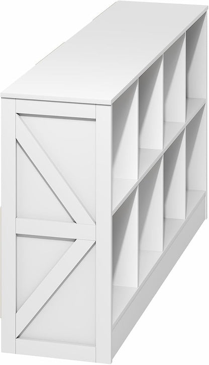 Furinno Jensen Book Shelf, 8-Cube Farmhouse Bookshelf, Display Bookcase - Image 6