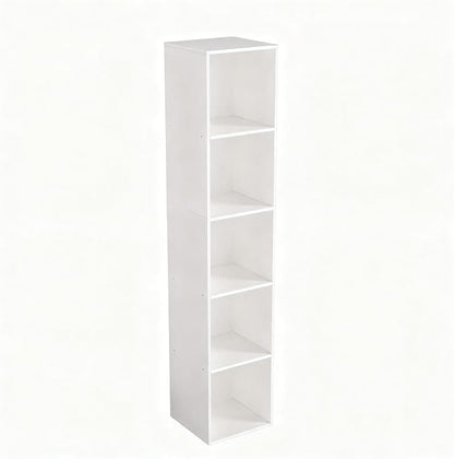 Cube Bookshelf, 5 Cube Storage Organizer, Freestanding 5 Tier Open Display Shelf by NewBeth