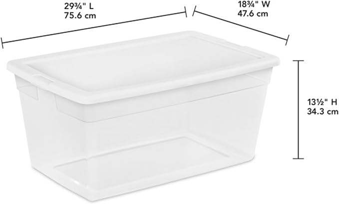 Sterilite 8-Pack 90 Quart Storage Box, Stackable Clear Plastic Bins - Image 3