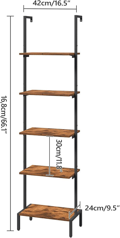 Ladder Shelf, 5-Tier Bookshelf, Ladder Bookcase - Image 3