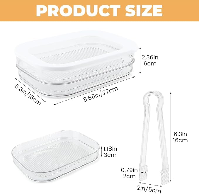 Deli Meat Container for Fridge, 2 Tier Stackable Clear Deli Meats Containers - Image 5