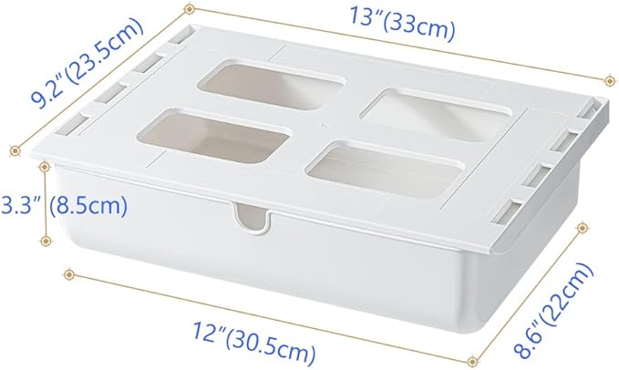 Poeland Under Desk Drawer Self-Stick Storage Organizer - Image 5