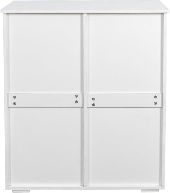Laundry Hamper Cabinet with 2 Baskets & 2 Drawers, 31.5" Bathroom Clothes - Image 7
