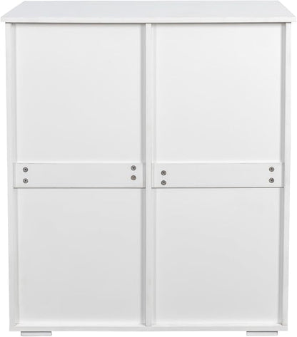Laundry Hamper Cabinet with 2 Baskets & 2 Drawers, 31.5" Bathroom Clothes - Image 7