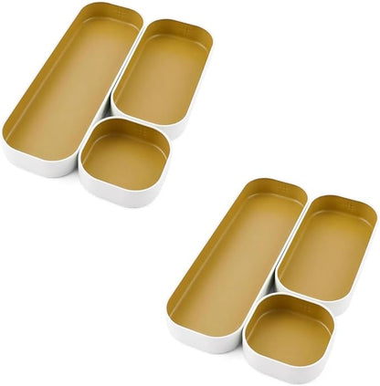 Three by Three Seattle 6 Piece Shallow Metal Organizer Tray Set - Image 5
